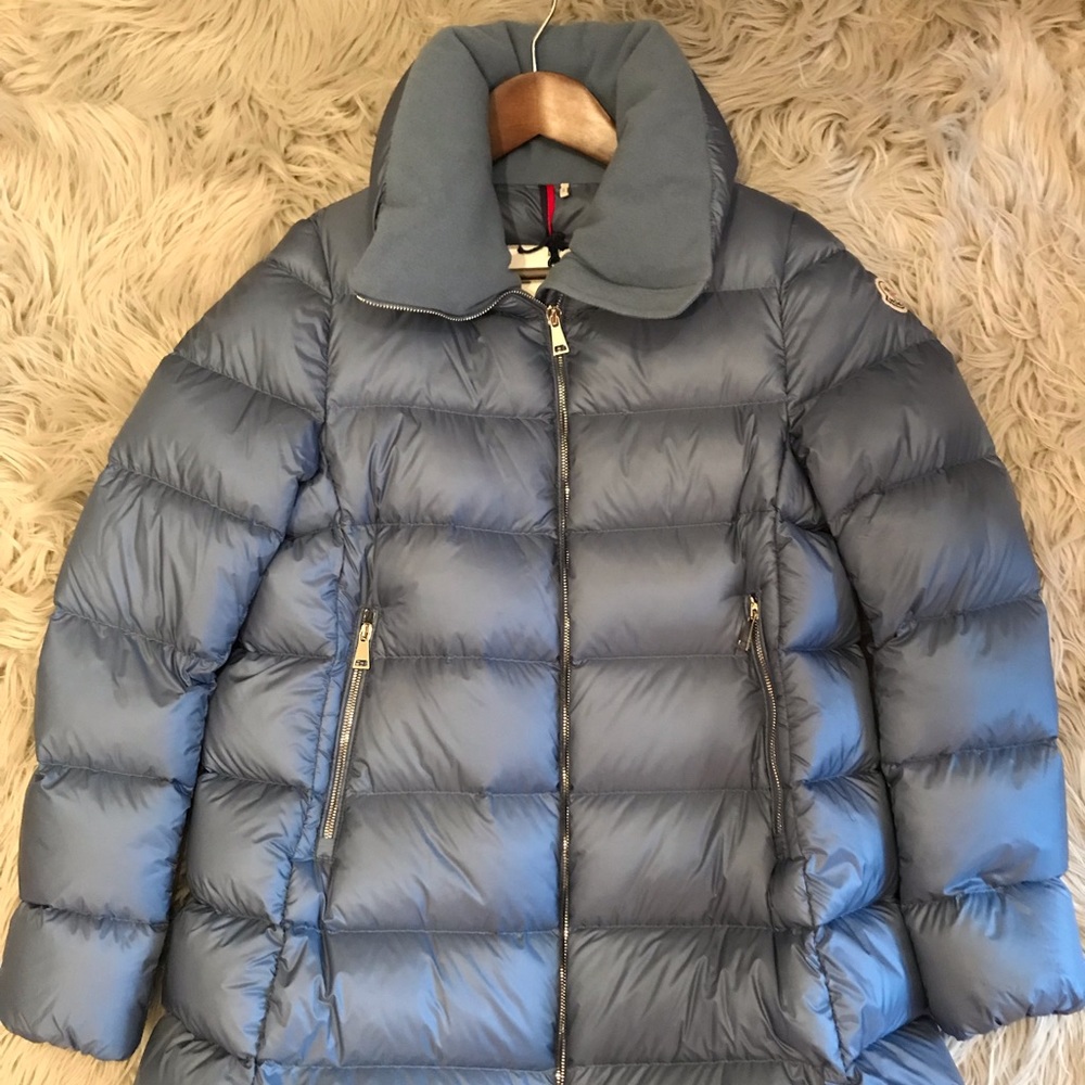 Moncler torcyn blue jacket in size 1 authentic